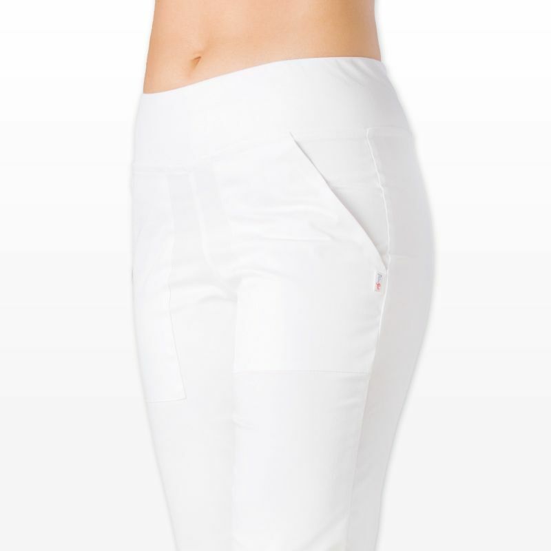 Primastyl Dámske zdravotnícke nohavice ZOJA s pružným pásom, biele, veľ. 56
