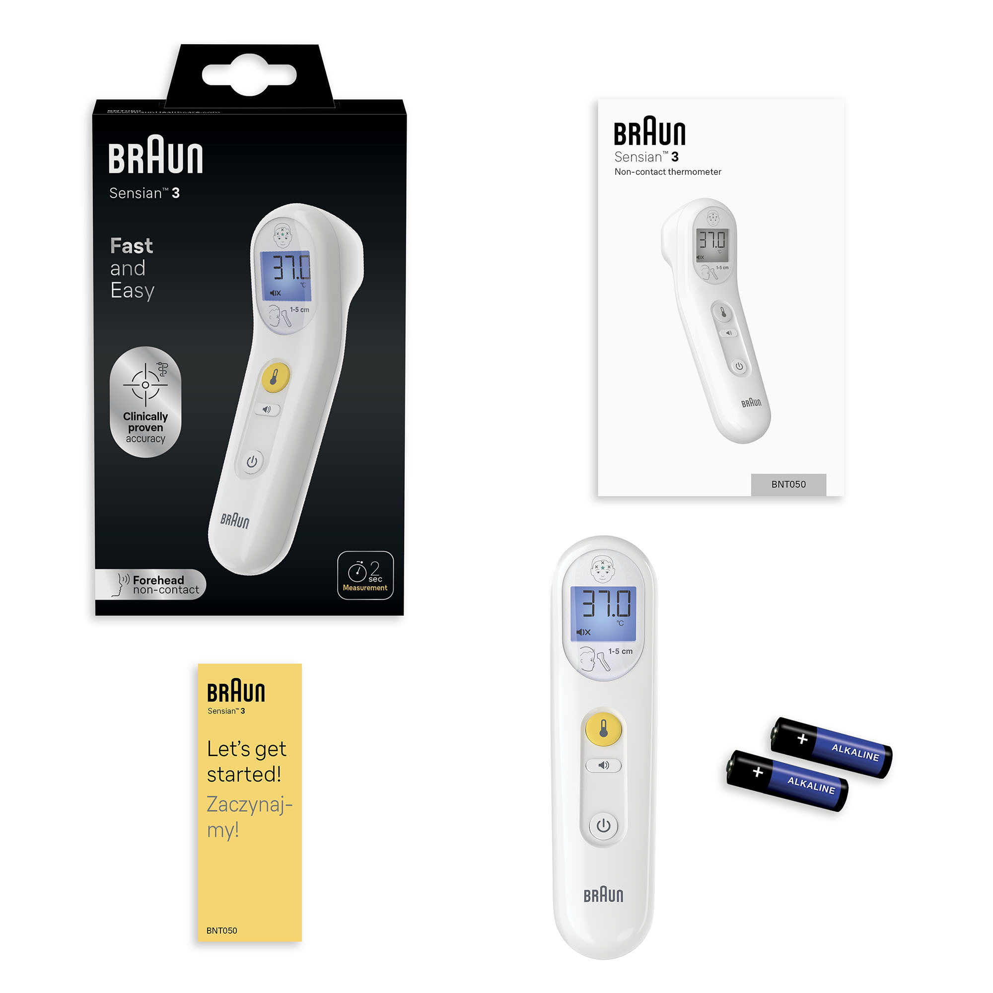 BRAUN Sensian 3 BNT050EE Bezdotykový teplomer s klinickou presnosťou