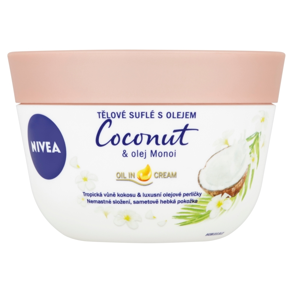 NIVEA Coconut & Manoi Oil, Telové suflé kokos & olej monoi, 200 ml