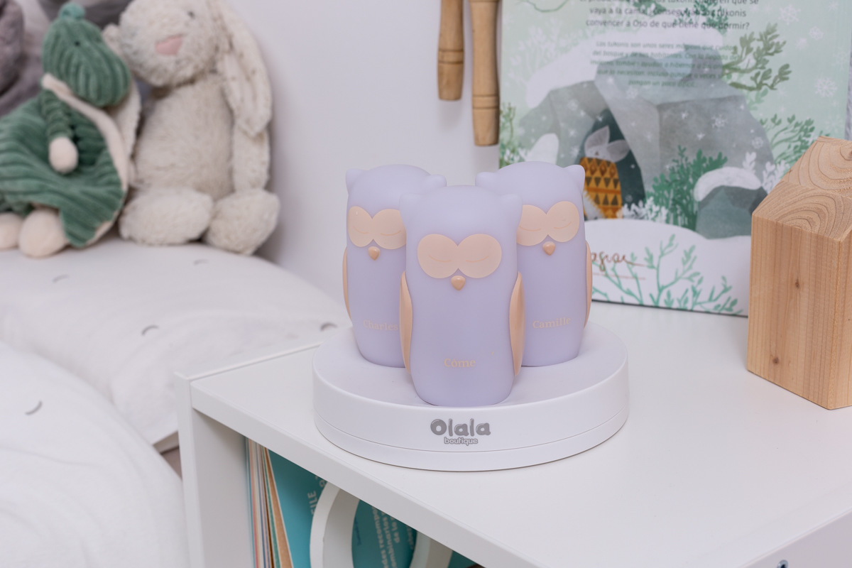 Olala Boutique LED Nočné svetielka Sovy, 3ks, biela