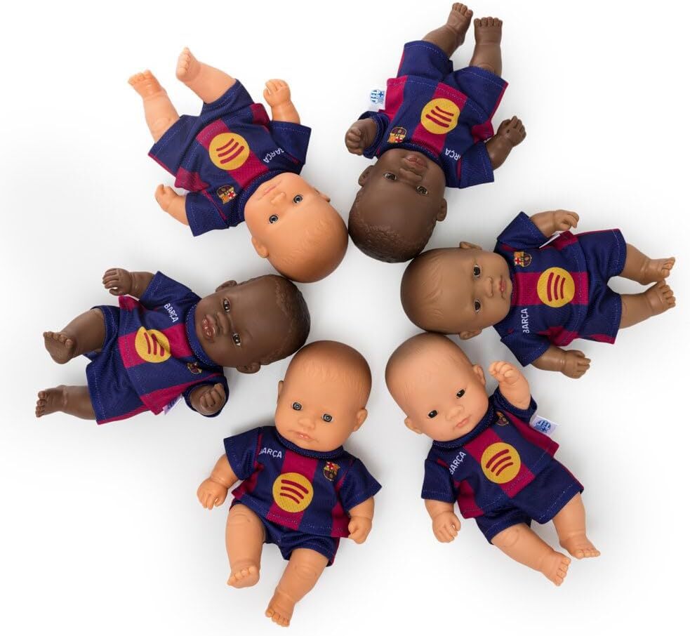 Miniland Realistická bábika FC Barcelona – Chlapček (Afričan), 21 cm