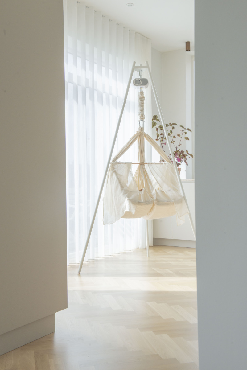 Membantu Premium Dvojitý hojdací vak pre dvojičky – Béžový