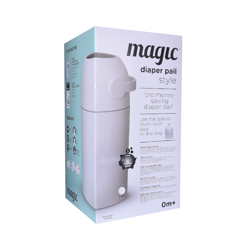 MAGIC Kôš na plienky - Plienkový systém, kapacita 25ks použitých plienok, šedý