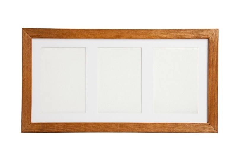 Baby Otisk Sada pre odtlačok, trojitý rám z hlinou - prírodný