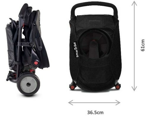 Smart Trike  Folding Trike STR5 Skladacia trojkolka 7v1, červená-melanž, 9m-3r