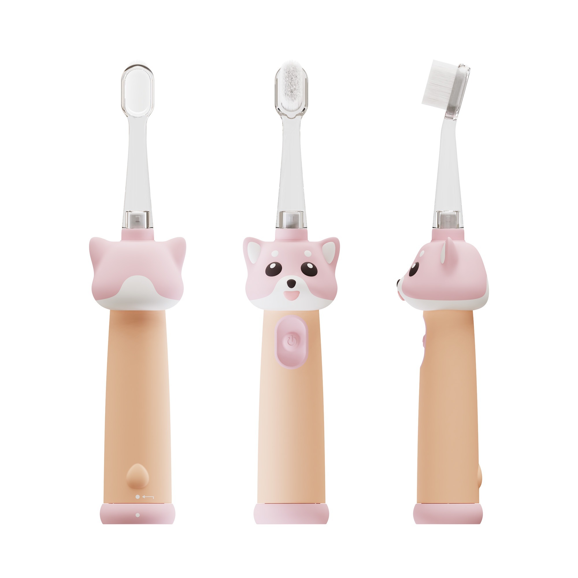 VITAMMY ePUPPY Detská sonická zubná kefka (0–6 rokov) + 2 hlavy kefky – Ružová