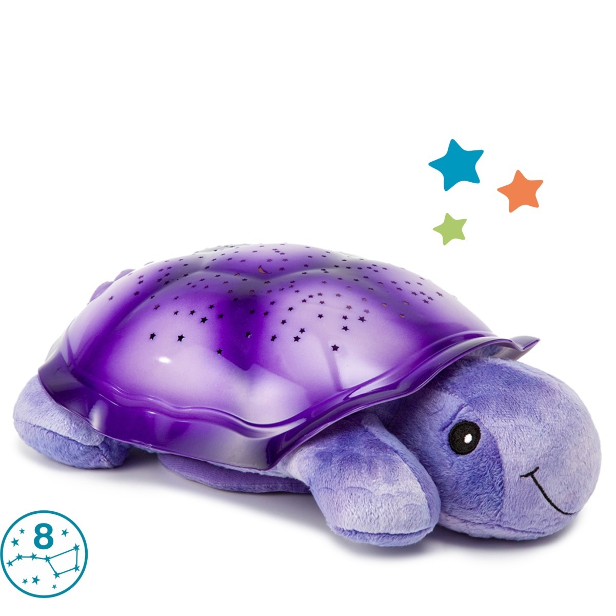 Cloud b®Twilight Turtle™- Nočné svetielko, Korytnačka, fialová, 0m+
