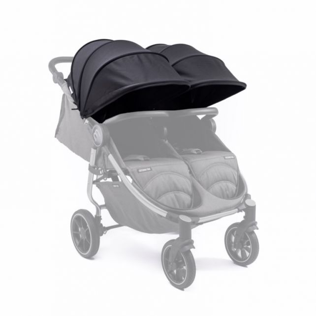 Baby Monsters Kočík pre dvojičky Easy Twin 4 Full Box – Čierny