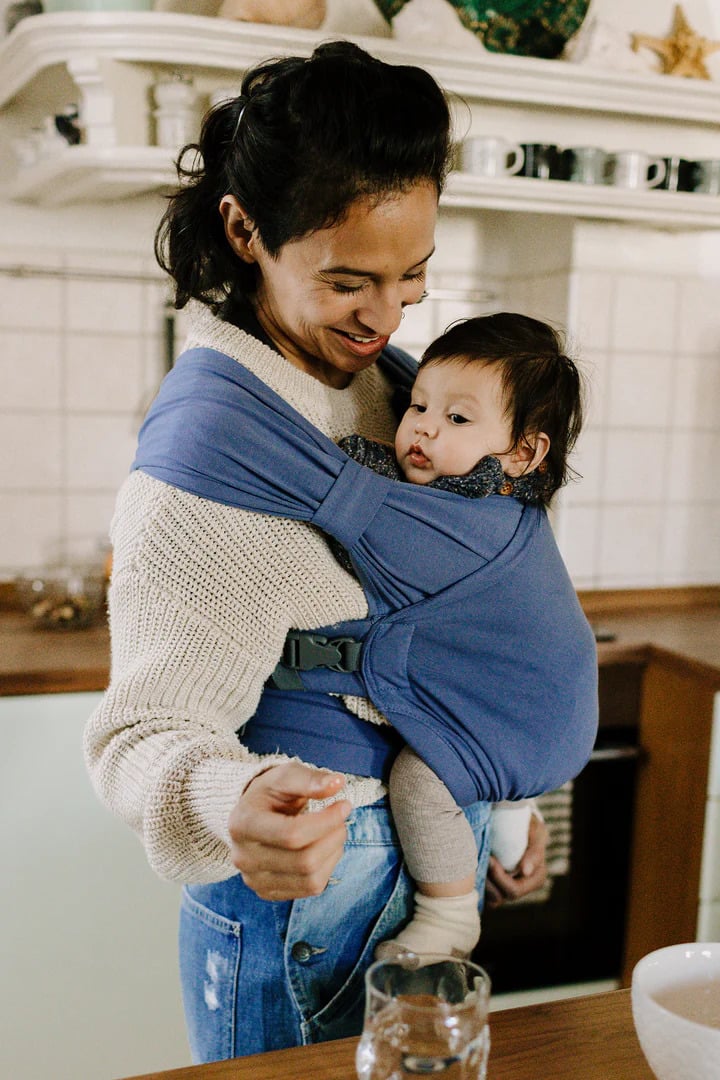 Boba Bliss V2 Hybridný ergonomický nosič a šatka 2v1 pre novorodencov (3,2-16kg) sv. modrá