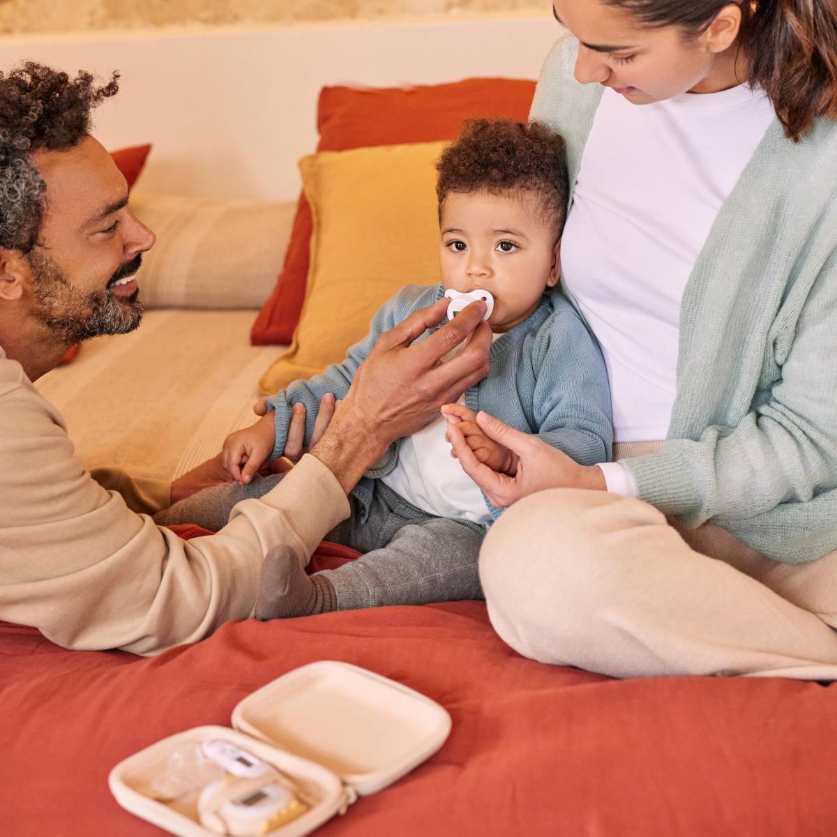 Miniland Valencia Sada 3 teplomerov, teplomer s flexi špičkou, do kúpeľa, cumlík