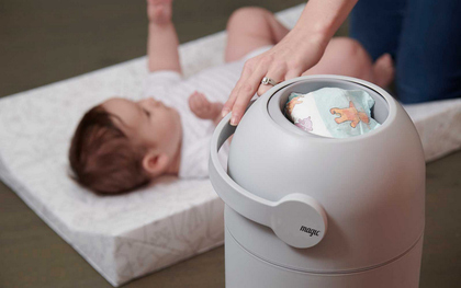 MAGIC Kôš na plienky - Plienkový systém, kapacita 25ks použitých plienok, ružový