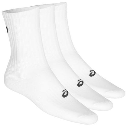 Asics Crew High Socken, weiß, 3 Stück in einer Packung, Größe 43-46