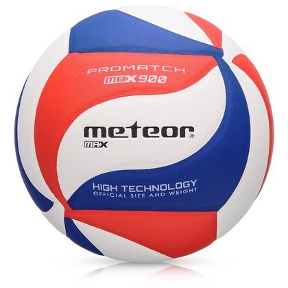 Meteor Max 900 Volejbalový míč, bílá/červená/modrá, vel. S 5