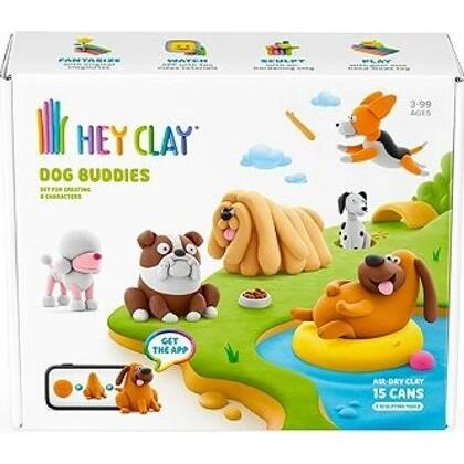 HEJ CLAY Set Buddies Modellező gyurma készlet, Kutyák