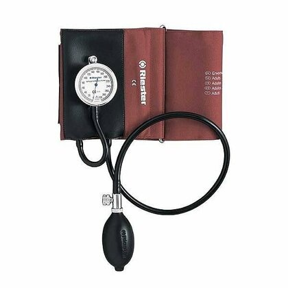 RIESTER SFIGMOTENSIOFONE - VELCRO, Medizinische Uhr Manometer mit Manschette, 24 - 32cm