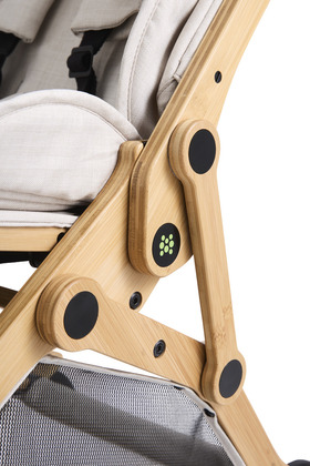 Mozomoza Panda Bambusový sportovní kočárek - Pískový