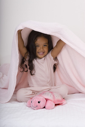 Cloud b® Twinkling Twilight Turtle™ - Éjszakai fény dallammal, Turtle, rózsaszín, 0 m+