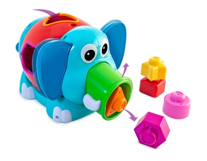 Miniland Zábavný Slon, Edukační hračka, 12m-3r