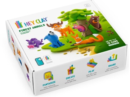 HEY CLAY Waldtiere Modelliermasse Set, Waldtiere