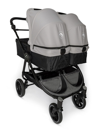 Baby Monsters Hlboká vanička Easy Twin 4 – šedá