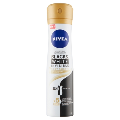 NIVEA Black &amp; White Invisible Silky Smooth Sprej antiperspirant 150 ml