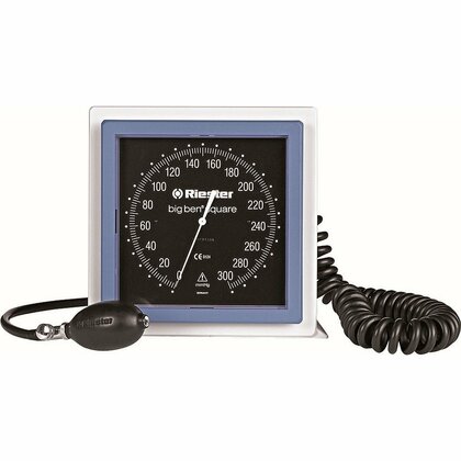 RIESTER BIG BEN 1454, Lékařský hodinkový tlakoměr s velkým číselníkem, čtvercový