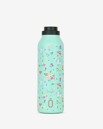 Runbott Mii Nerezová termofľaša s izoláciou – 600ml, Kvety na zelenej