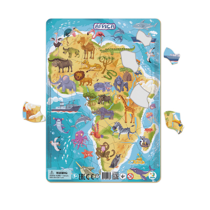 DoDo Puzzle s podložkou - Zvieratá v Afrike 53 dielikov
