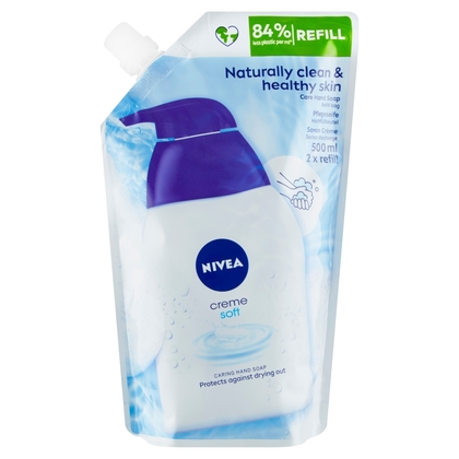 NIVEA Creme Soft Krémové tekuté mýdlo náhradní náplň, 500 ml