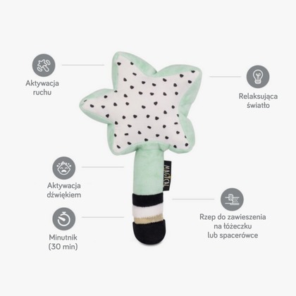 Miniland Magická čarodějná hůlka ve tvaru hvězdy s noční lampou