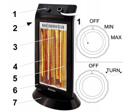 OLIMPIA SPLENDID Carbon Black – Infaradiátor / Uhlíkový ohrievač 1100 W