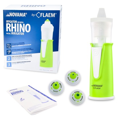 NOVAMA RHINO BY FLAEM Zařízení na výplach nosu - irigátor se 3 nástavci