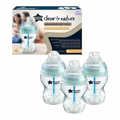 Tommee Tippee CTN cumisüveg ADVANCED ANTI-COLIC lassú folyású 3x260 ml, 0m+