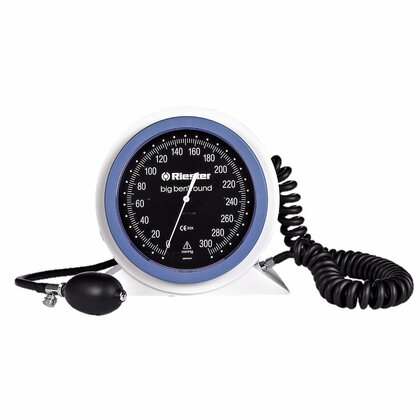 RIESTER BIG BEN 1451, Lékařský hodinkový tlakoměr s velkým číselníkem a manžetou 24 - 32cm