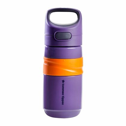 Tommee Tippee Superstar FlipTop, Sportflasche mit Strohhalm, 500 ml, ab 18 Monaten, lila