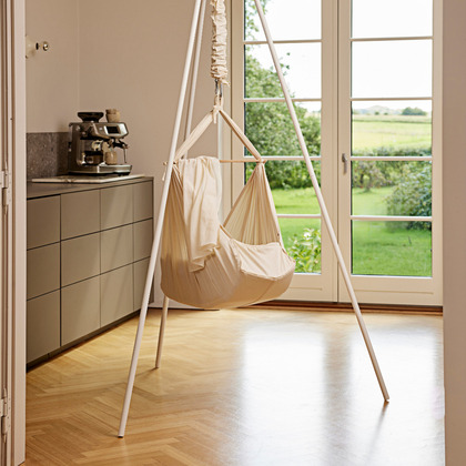 Membantu Premium Detský hojdací vak (hamak) – Béžový