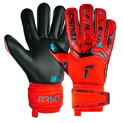 Reusch Attrakt Gold Roll Finger Brankárske rukavice, čierno/červené, veľ. 10