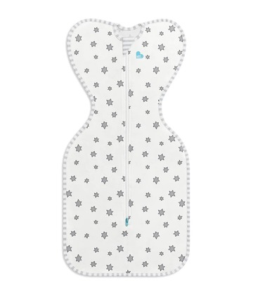 Love To Dream Swaddle UP - M-es méret - fehér, Csillagok STAGE1 - 0,2 TOG Eredeti