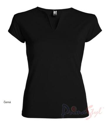 Primastyle Női orvosi póló rövid ujjal BELLA, fekete, nagy. XXL