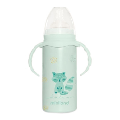 Miniland Dolce Termoska z nerezové oceli s dudlíkem, 240 ml, mátová