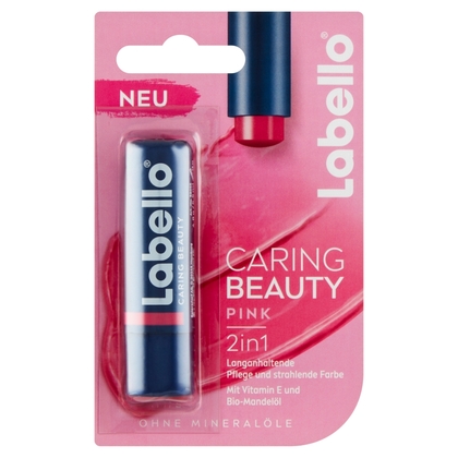 Labello Caring Beauty Pink színű ajakbalzsam, 4,8 g