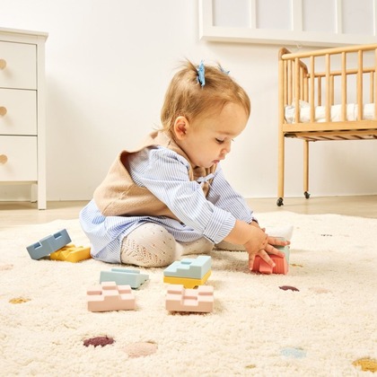 Miniland Mäkké senzorické kocky – Skladacia veža