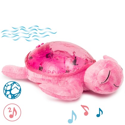 Cloud b®Tranquil Turtle™- Nočné svetielko - Korytnačka, ružová