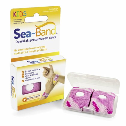 SEA-BAND Akupresurní náramky proti nevolnosti pro děti, růžové