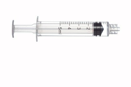 SOL-M Trojdielna striekačka s Luer Lock, škálovaná po 0,02 ml, 5 ml, 100 ks