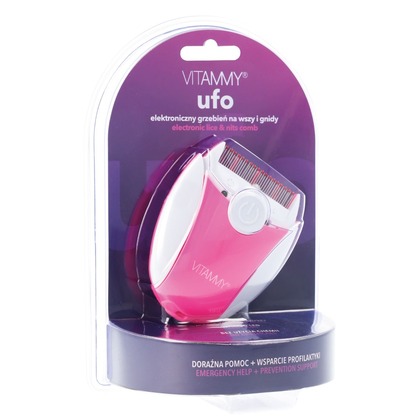 VITAMMY UFO Elektronický hřeben na vši a hnidy, růžový