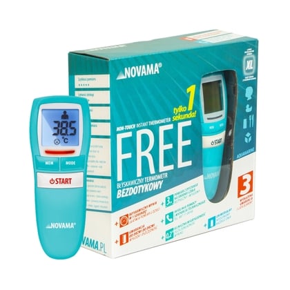 NOVAMA FREE Zweites berührungsloses Thermometer, Aquamarin