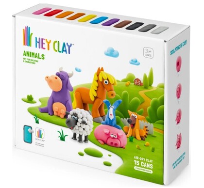 HEY CLAY Tiere Modelliermasse Set, Tiere