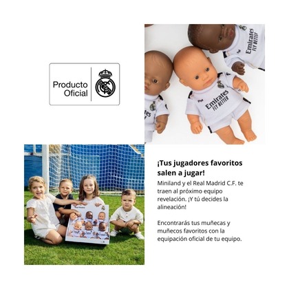 Miniland Realistická bábika Real Madrid – Chlapček (Európan), 21 cm