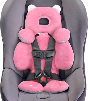 Benbat Body Support – Ergonomická oboustranná vložka do autosedačky a kočárku, 0-12m, růžová